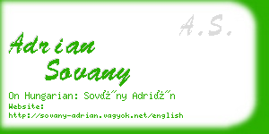 adrian sovany business card